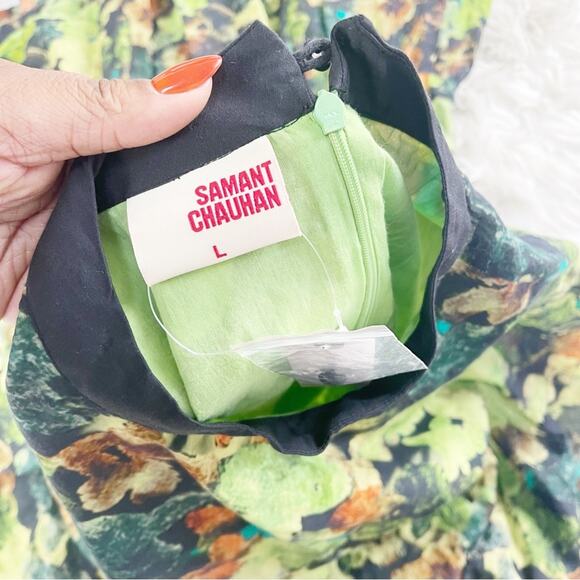 SAMANT CHAUHAN for ANTHROPOLOGIE Raquela Floral Maxi Dress Size Large - Picture 4 of 7